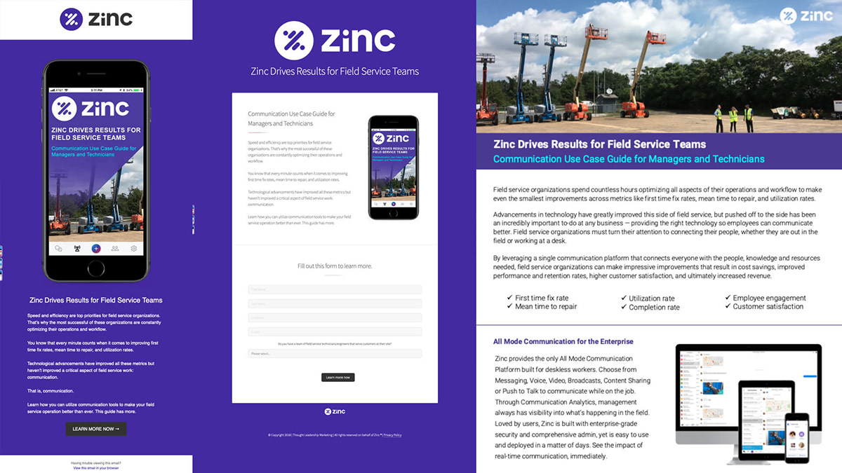 Zinc Drives Results for Field Service Teams